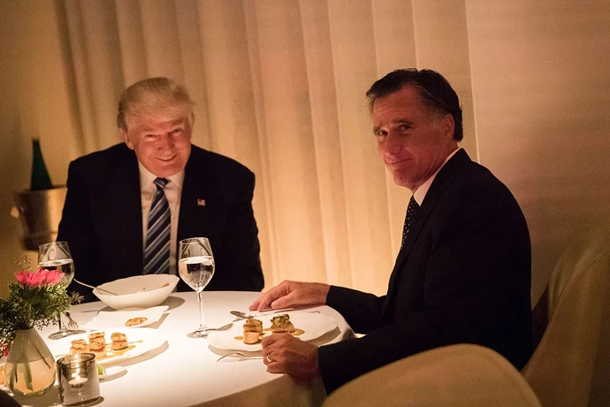 mitt romney donald trump dinner